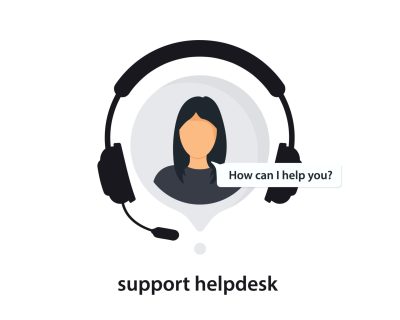 Hotline icon with speech bubble. Support icon for apps and websites. Customer support, customer service agent or account manager. Support service with headphones, information support, 24/7 hotline